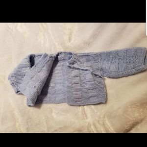 Handmade blue baby sweater